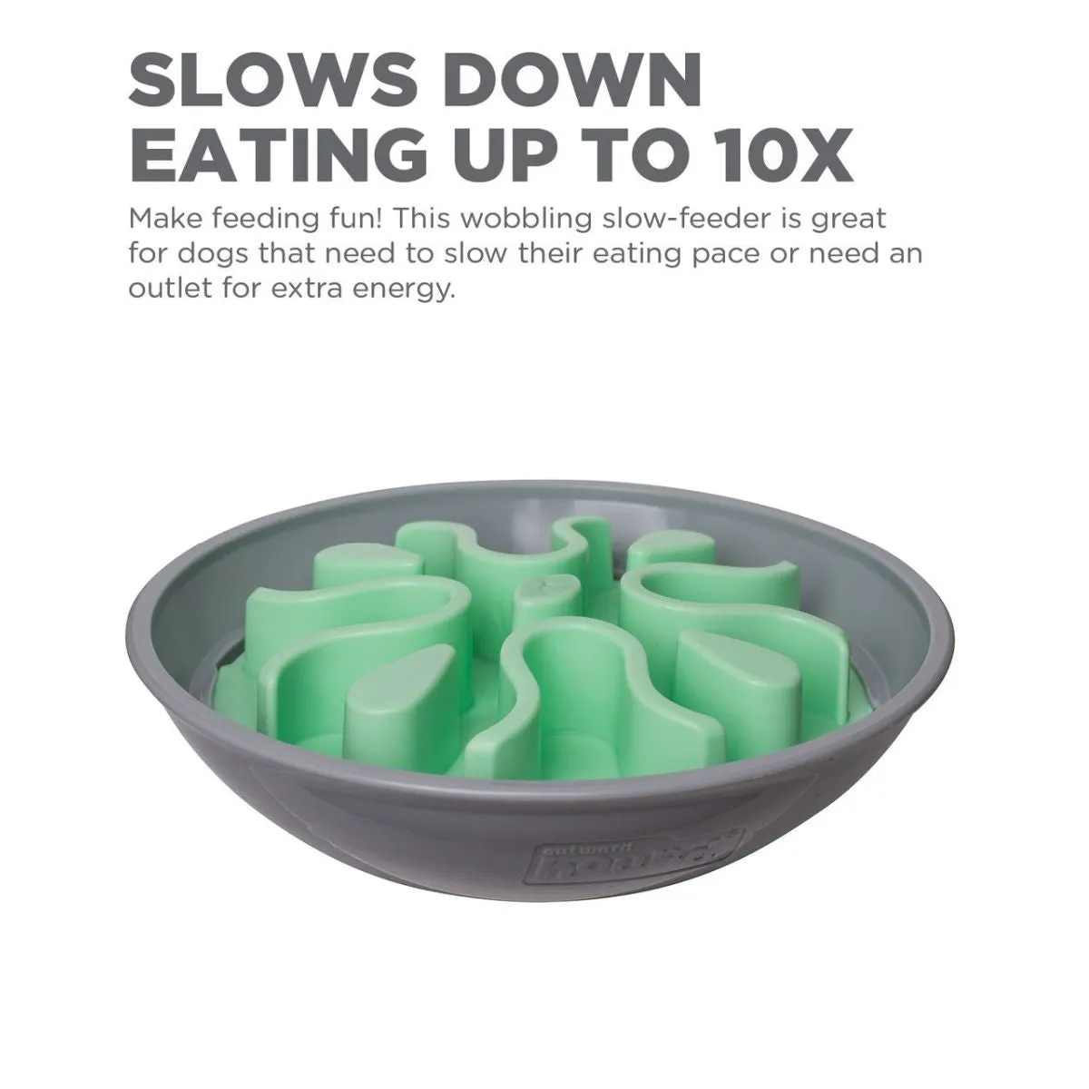 Outward Hound Fun Feeder Wobble Slo-Bowl Dog Bowl Mint