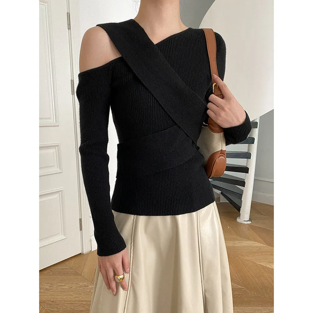 Patchwork  Long Sleeve Knitting Sweater