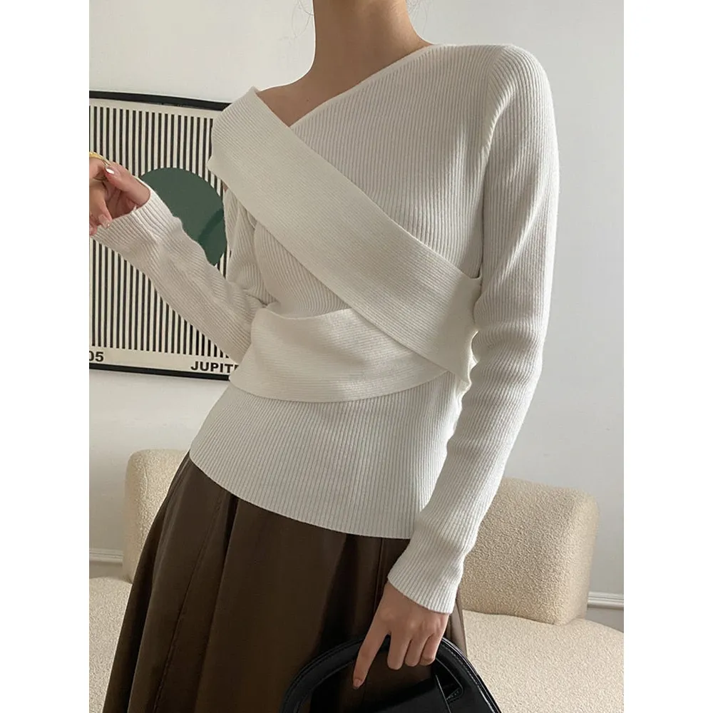 Patchwork  Long Sleeve Knitting Sweater