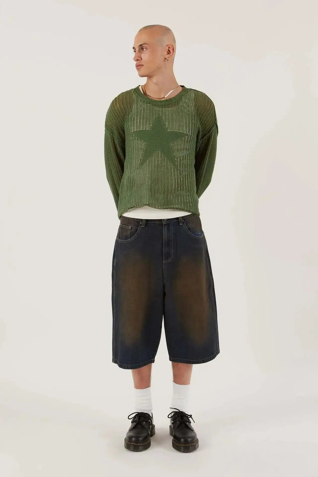 Pull en Maille Ajourée Y2K Stargaze
