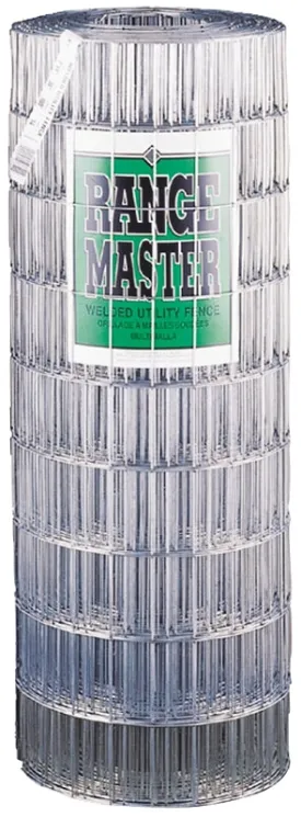 Rangemaster 7743 Welded Utility Fence, 100 ft L, 48 in H, 2 x 4 in Mesh, 14 Gauge, Galvanized :ROLL: QUANTITY: 1