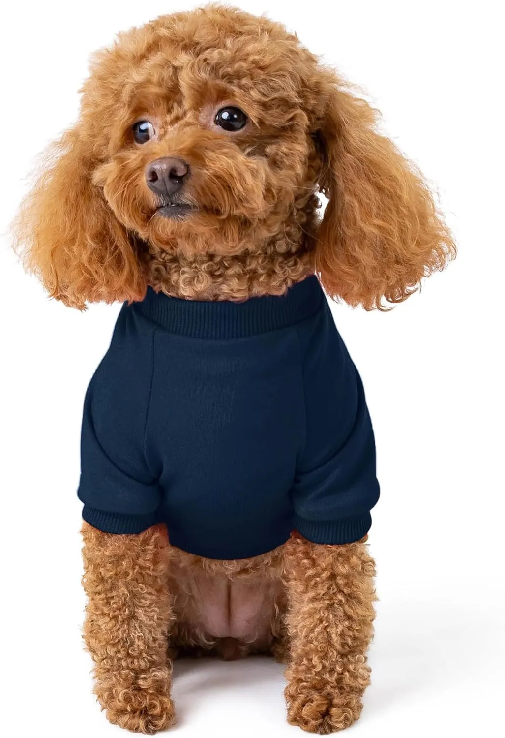 Rocky Thermal Jacket Clothes Fleece Lined Sweater for Dogs, Puppies, Warm Coat Bodysuit Onesie One Piece Vest Pet Jammies with Leg Warmers for Small, Medium, Large Dogs Cats (Navy, Large)