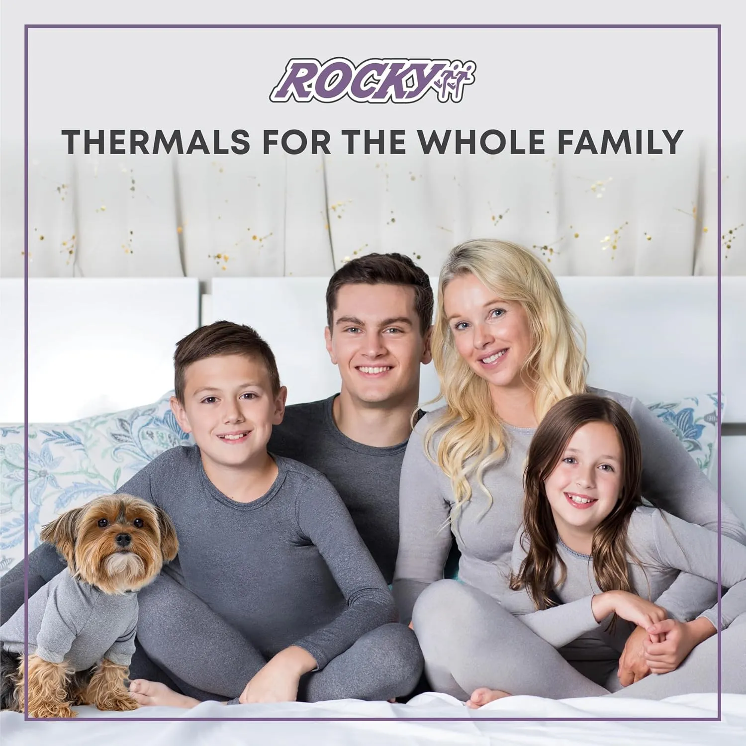 Rocky Thermal Jacket Clothes Fleece Lined Sweater for Dogs, Puppies, Warm Coat Bodysuit Onesie One Piece Vest Pet Jammies with Leg Warmers for Small, Medium, Large Dogs Cats (Navy, Large)