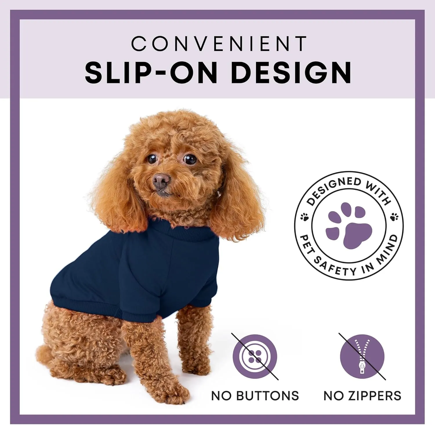Rocky Thermal Jacket Clothes Fleece Lined Sweater for Dogs, Puppies, Warm Coat Bodysuit Onesie One Piece Vest Pet Jammies with Leg Warmers for Small, Medium, Large Dogs Cats (Navy, Large)