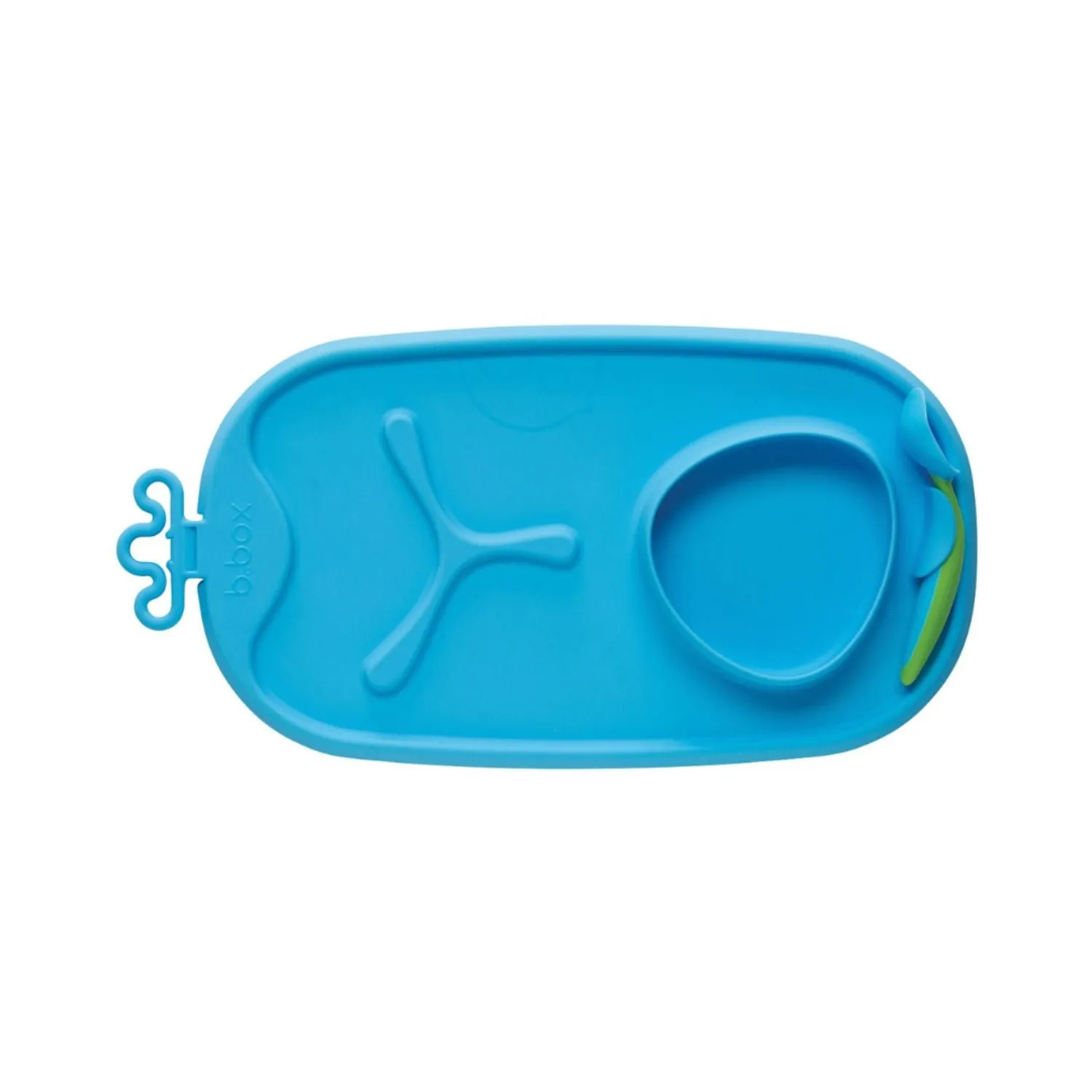Roll & Go Mealtime Mat with Spoon Blue