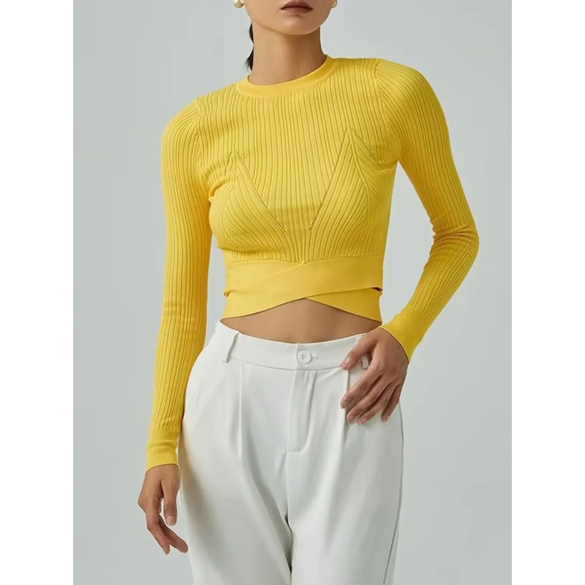 Round Neck Knitted Pullover