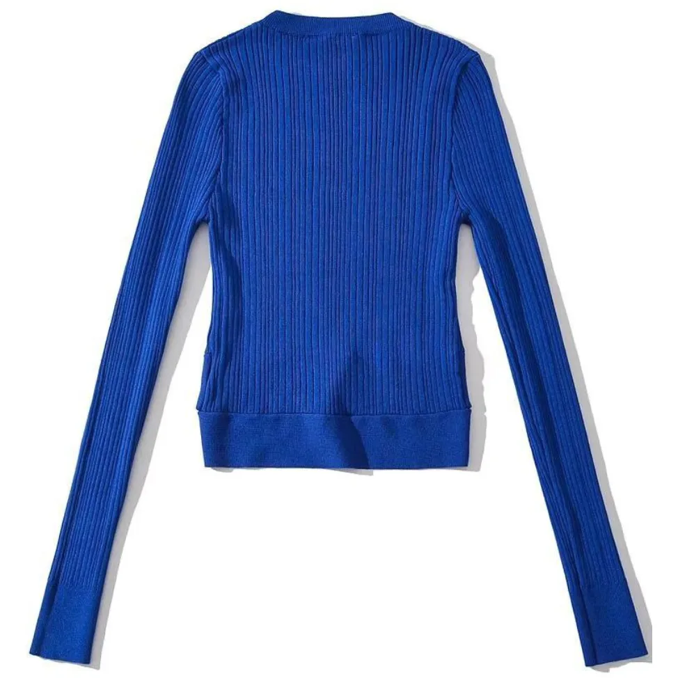 Round Neck Knitted Pullover
