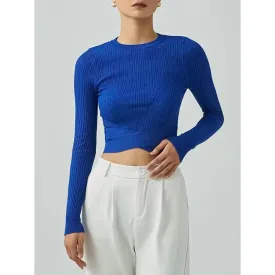 Round Neck Knitted Pullover