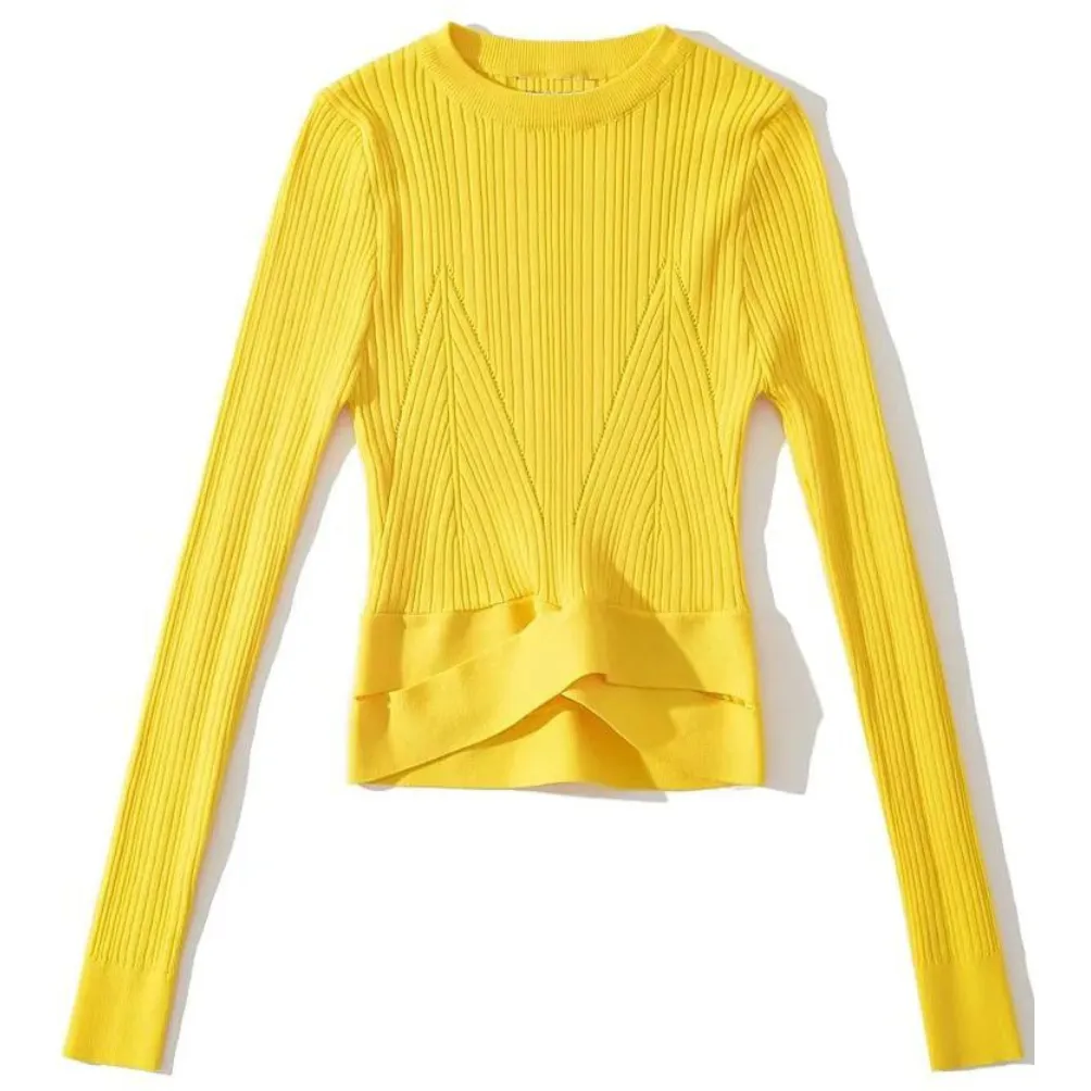 Round Neck Knitted Pullover