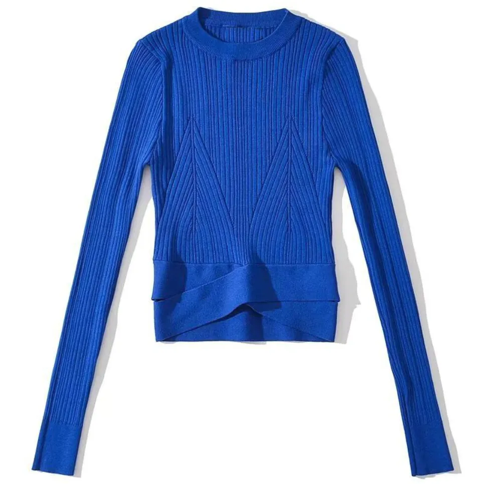 Round Neck Knitted Pullover