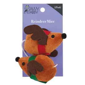 Savvy Tabby 2-Pack Reindeer Catnip Mice
