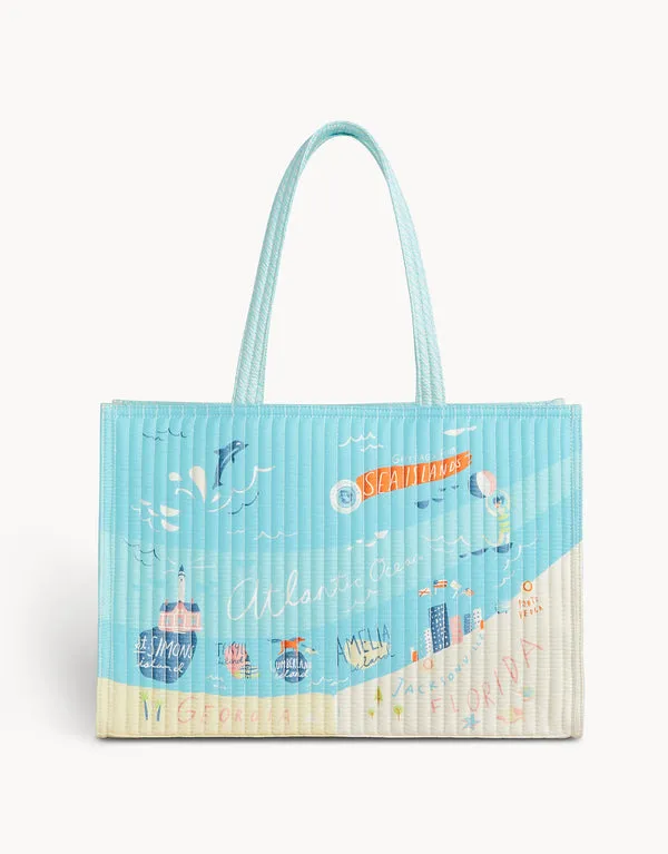 Sea Island Quilted Market Tote