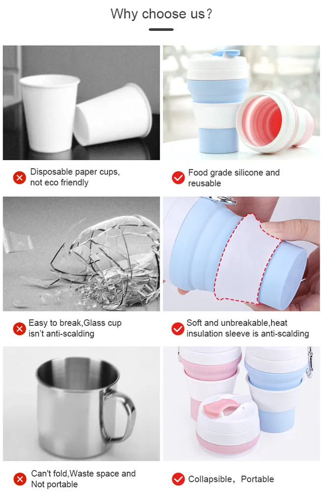Silicone Coffee Mug | Collapsible Camping Cup
