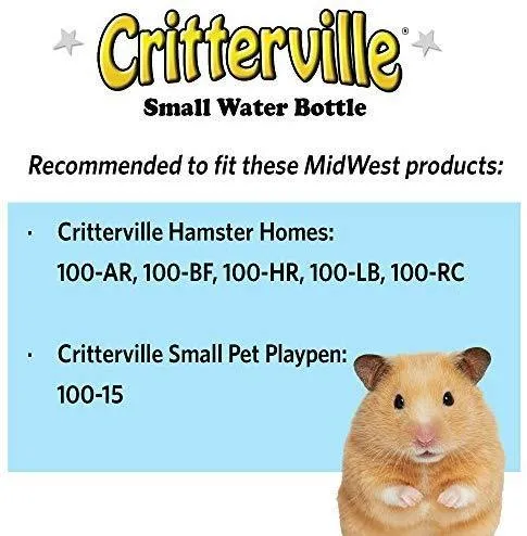 Small Animal Water Bottle | Ideal for Hamsters, Mice, Guinea Pigs & Rabbits