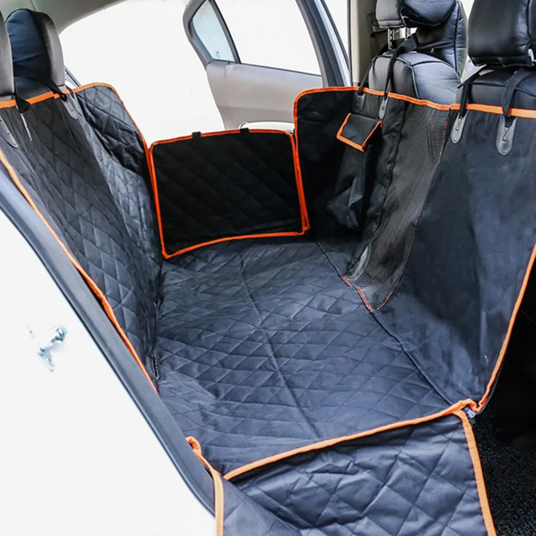 SOGA 2X 600D Oxford Cloth Waterproof Dog Car Cover Back Seat Protector Hammock Pet Mat Black