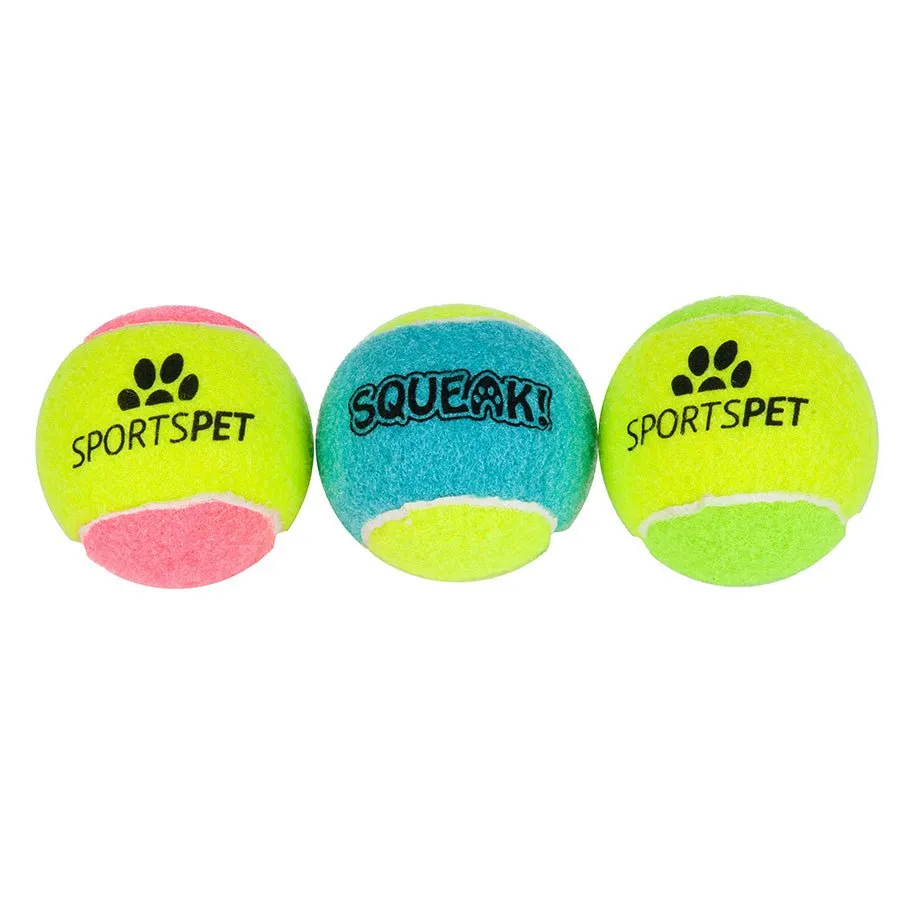 SPORTSPET Mini Squeak! Tennis Ball 1pc Random Colour