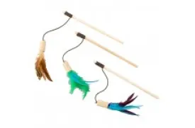 Spot Cat-Bernet Cork Teaser Wand Cat Toy Assorted 36 in
