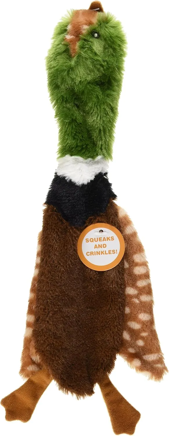 SPOT Skinneeez Crinklers Bird - Stuffing-Free Dog Toy with Crinkle & Squeaker Sounds, Durable for Light to Moderate Chewers, Tug Toy for Small Dogs & Puppies, 14in