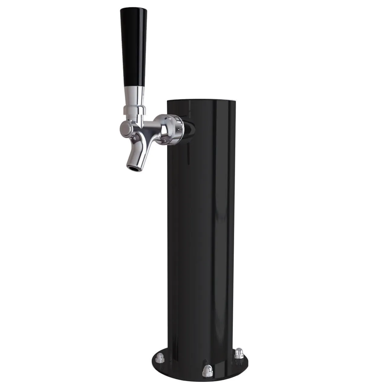 Stainless Steel Cylinder Beer Tower - Single Tap (Air Chilled)