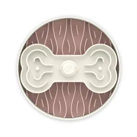 The Source-sage Club Dog Slow Feeder Puzzle Bowl Coral Pink