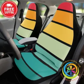 Thick Striped On Black Car Seat Covers