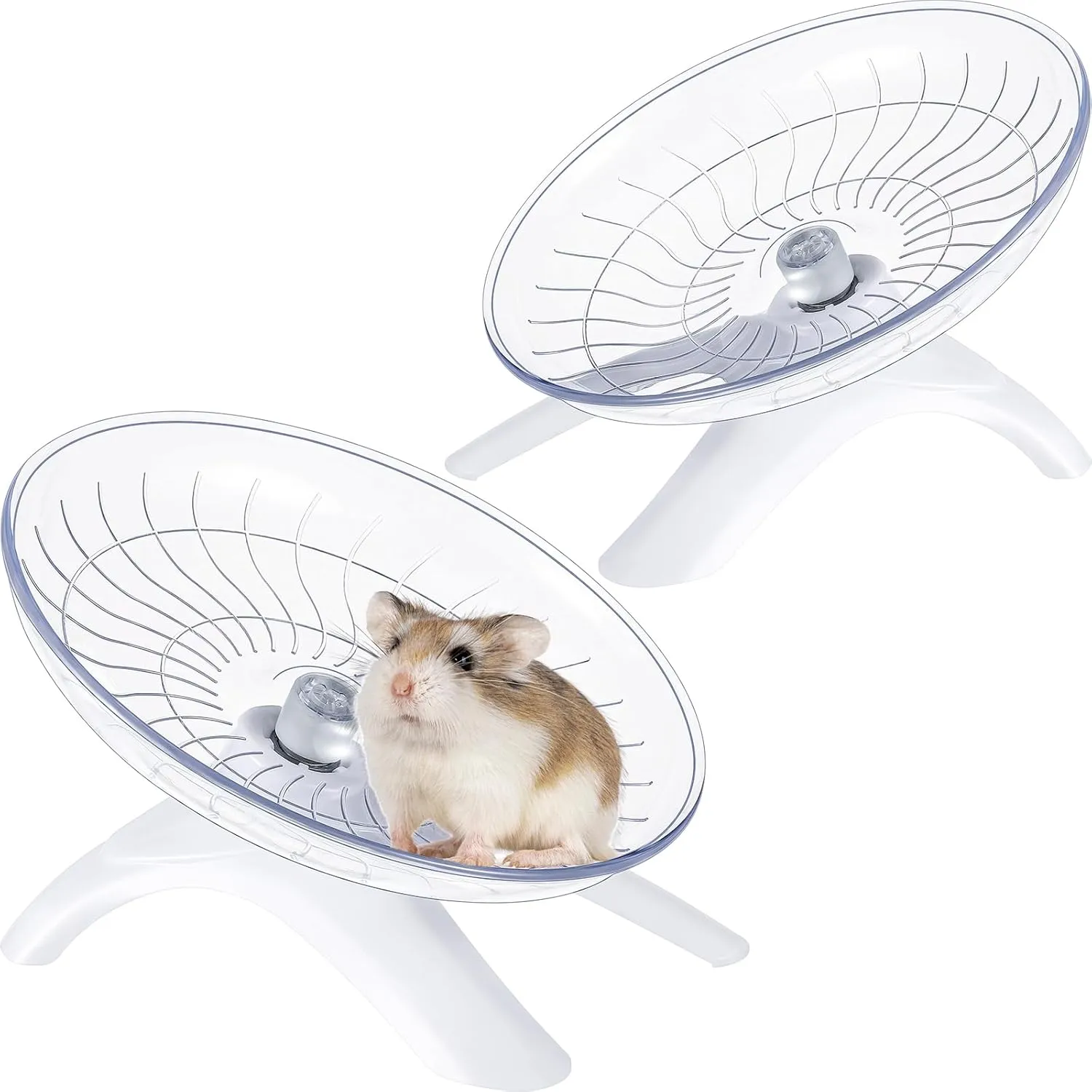 Thyle 2-Piece Hamster Wheel - Silent Exercise Wheel for Hamsters, Gerbils, Mice, Hedgehogs, Guinea Pigs & Other Small Pets