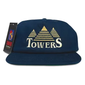 Towers Pyramids Snapback Hat- Navy