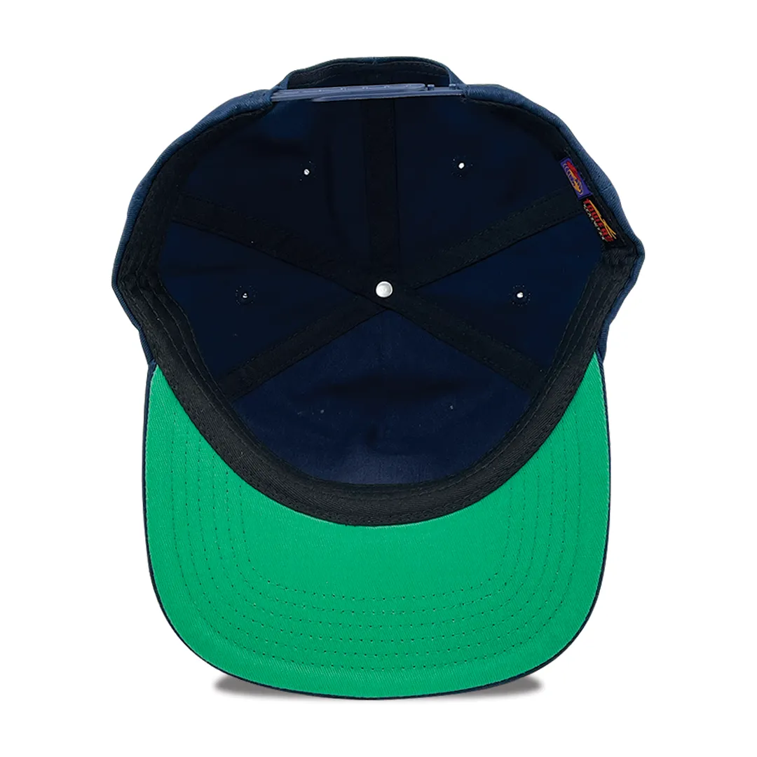 Towers Pyramids Snapback Hat- Navy