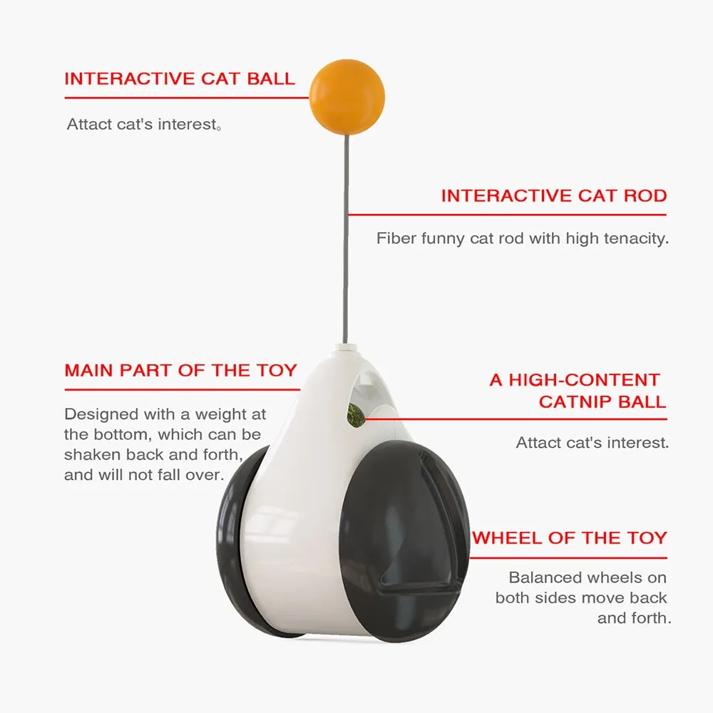 Tumbler Swing Toys for Cats Kitten Interactive Balance Cat Chasing Toy