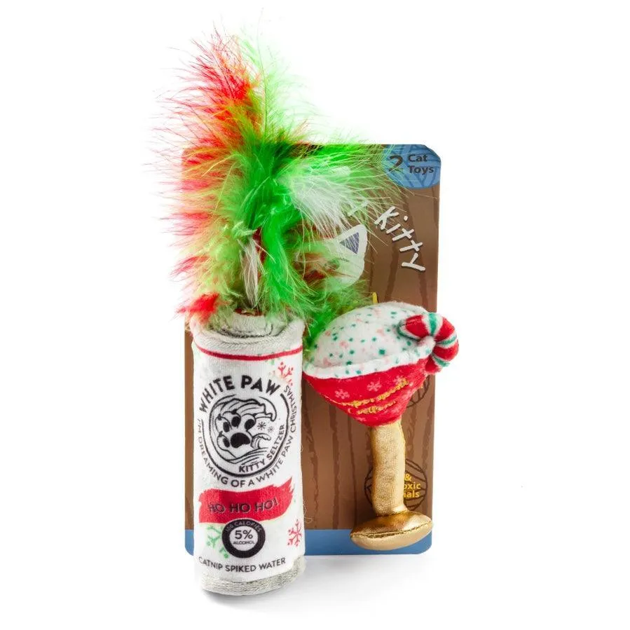 White Paw Kitty Seltzer & Pawpermint Organic Catnip Toys