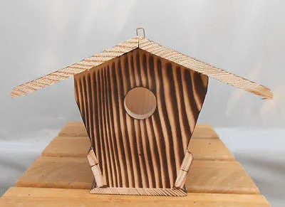 Wood Birds House Feeder Garden Yard Hanging Birdhouse Bird Table Robust Handmade