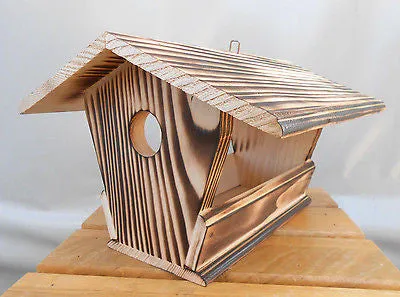 Wood Birds House Feeder Garden Yard Hanging Birdhouse Bird Table Robust Handmade
