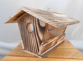 Wood Birds House Feeder Garden Yard Hanging Birdhouse Bird Table Robust Handmade