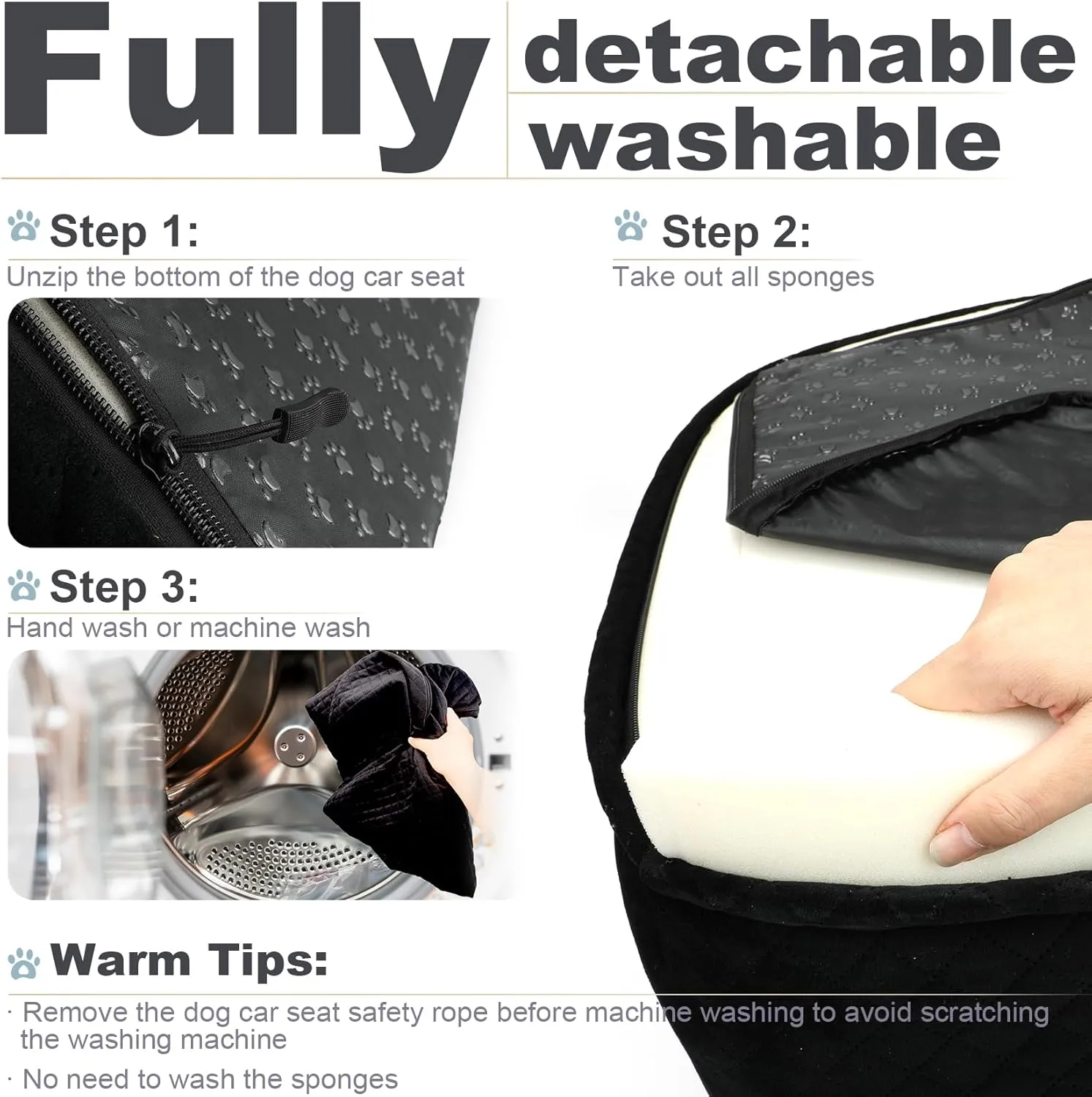 Youvee Dog Booster Car Seat - Interior Height 6 Inch Elevated Pet Car Seat for Small Dogs Up to 30 Lbs - Safety, Comfortable, Fully Detachable and Washable (View -Brown)