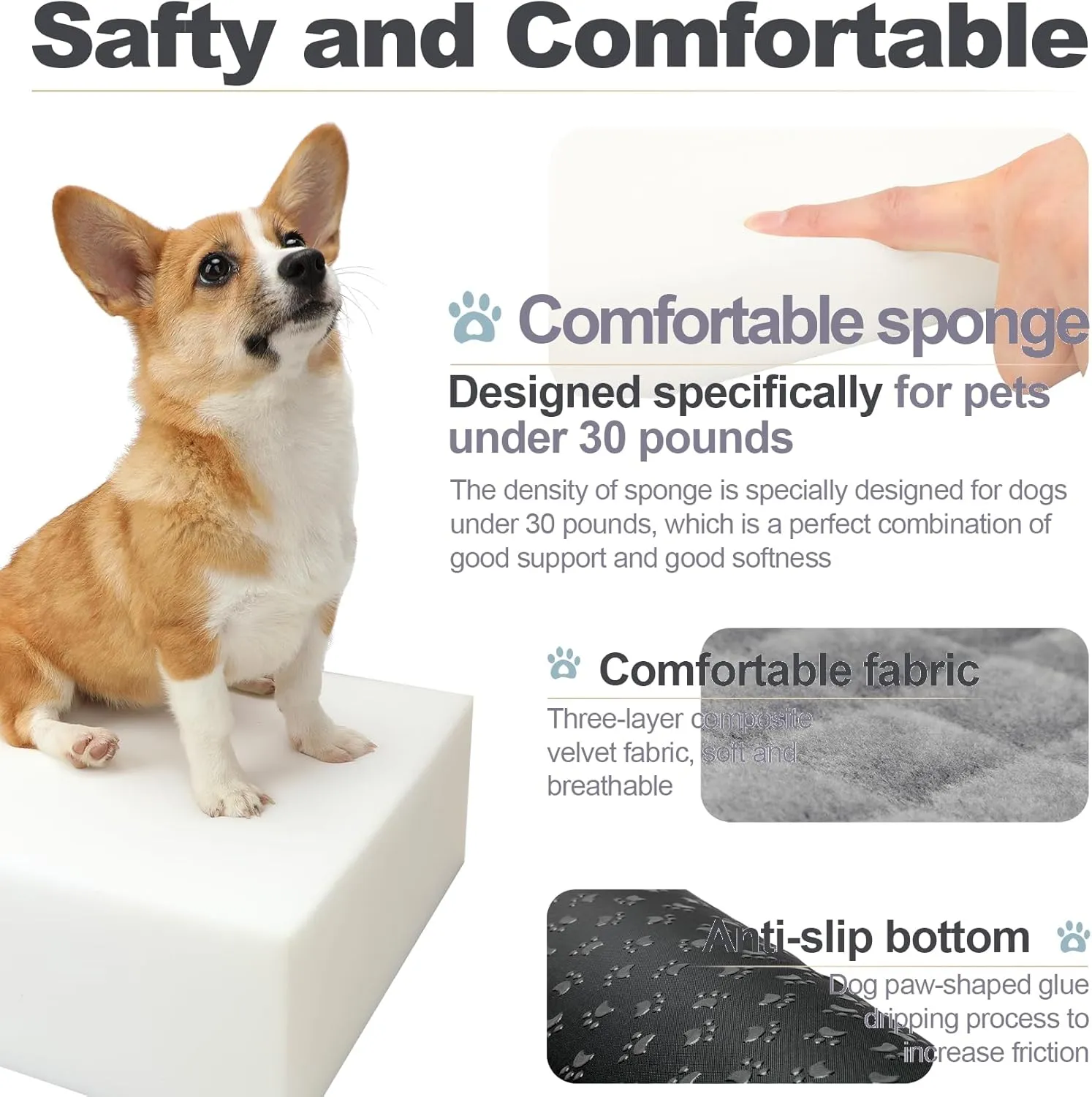 Youvee Dog Booster Car Seat - Interior Height 6 Inch Elevated Pet Car Seat for Small Dogs Up to 30 Lbs - Safety, Comfortable, Fully Detachable and Washable (View -Brown)